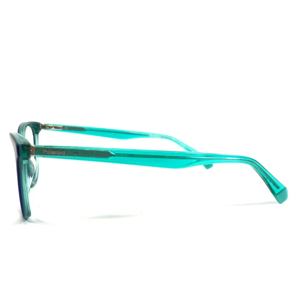 Polaroid Eyeglasses Frames PLD D395 Z90 Aqua Blue Cat Eye Full Rim 52-18-145